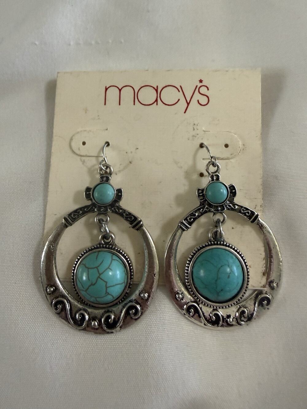 NET Boho Style Faux Turquoise Hook Earrings Macy’s